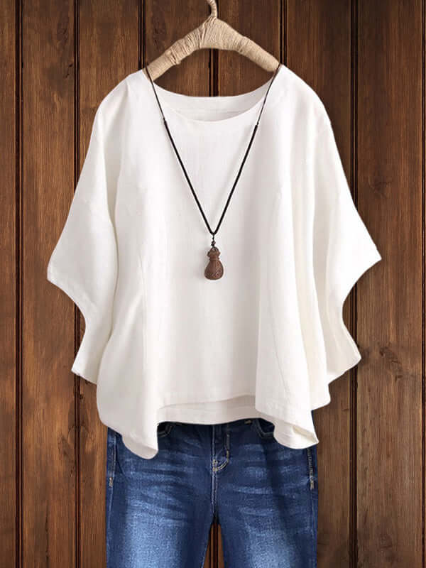 Aurora | Tunica Top Donna Casual con Scollo Rotondo e Maniche Dolman