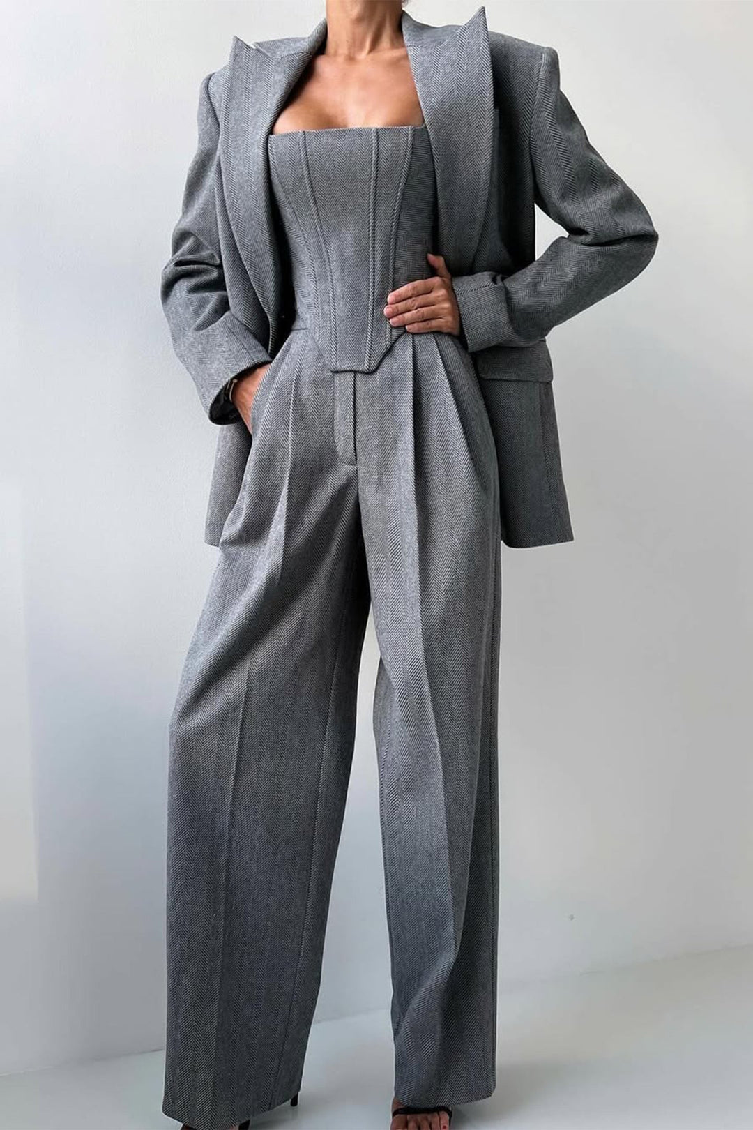 Arianna | Completo Donna a Tre Pezzi con Blazer Doppiopetto