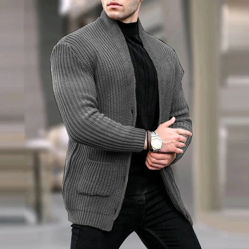 Oliver | Cardigan in Maglia Utility Moderno da Uomo