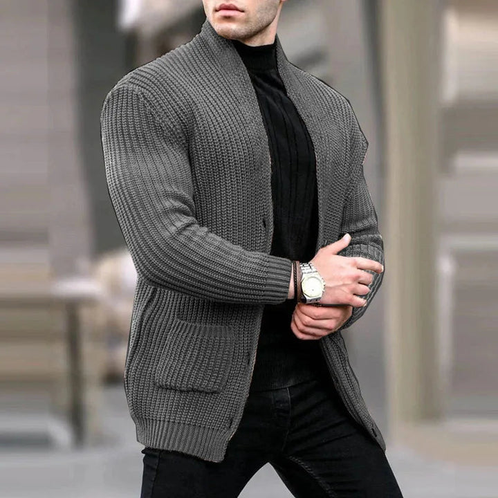 Oliver | Cardigan in Maglia Utility Moderno da Uomo