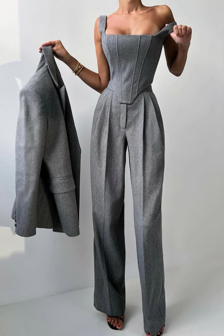 Arianna | Completo Donna a Tre Pezzi con Blazer Doppiopetto