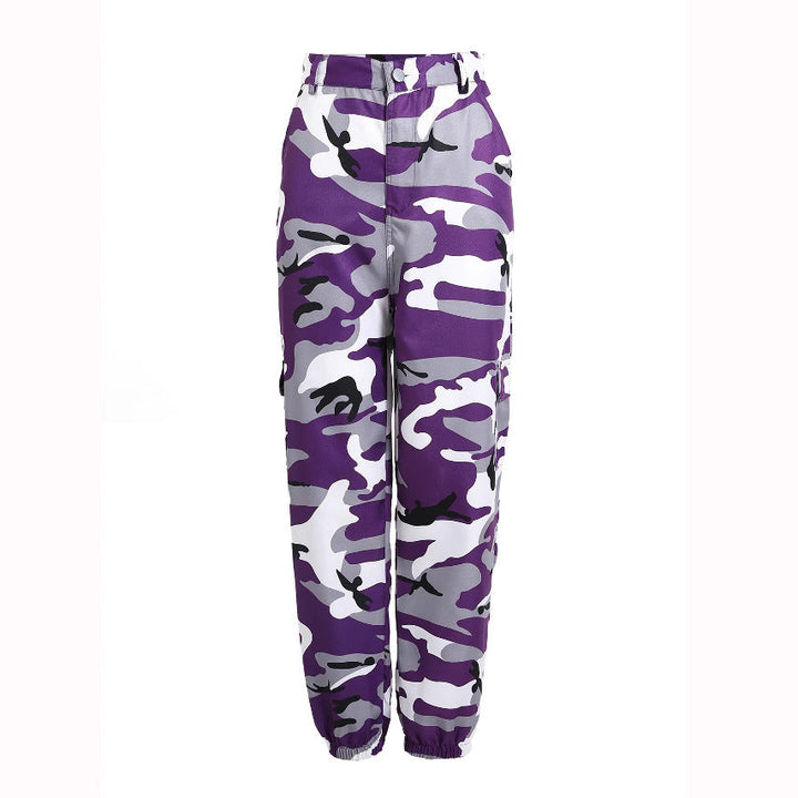 Klaudia | Trendige und bequeme Camouflage-Cargohose mit elastischem Bund