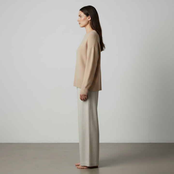 Victoire | Maglione casual in cashmere effetto lino