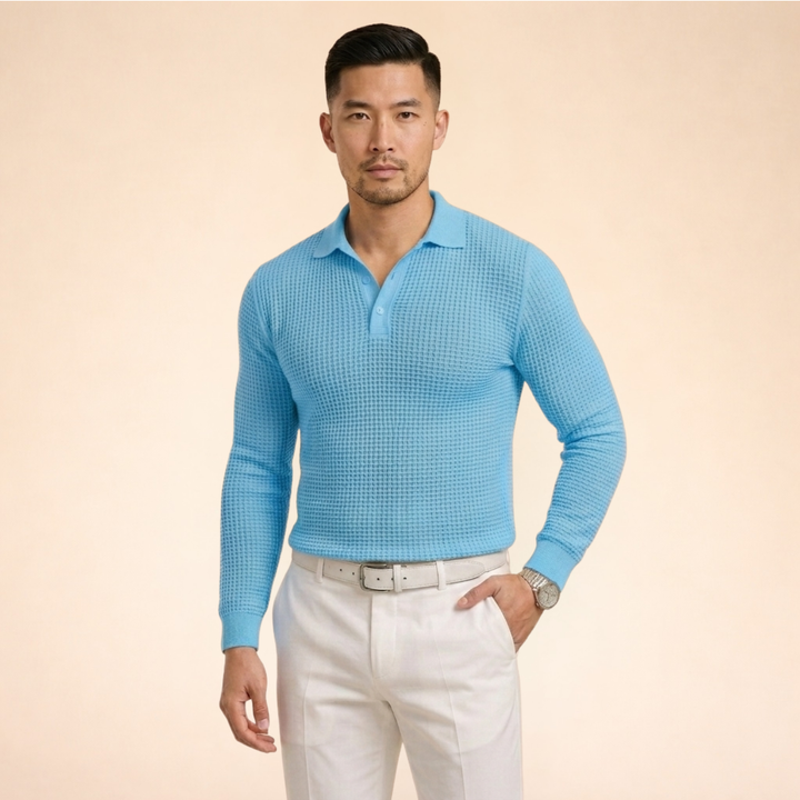 Vincenzo | Elegante polo a maniche lunghe
