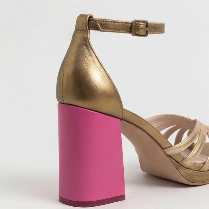 Megan | Sandali con Tacco a Blocco – Design Intrecciato per Donne