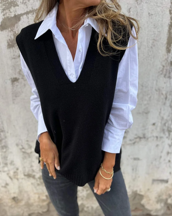 Sophia | Gilet Donna in Maglia Classica Elegante e Versatile