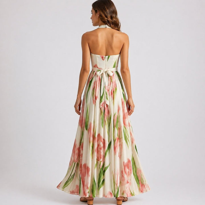 Sofia | Watercolor Floral Maxi Dress for an Autumn Wedding