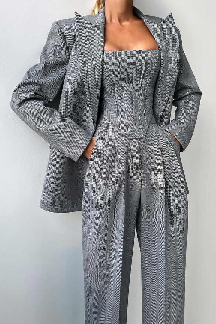 Arianna | Completo Donna a Tre Pezzi con Blazer Doppiopetto