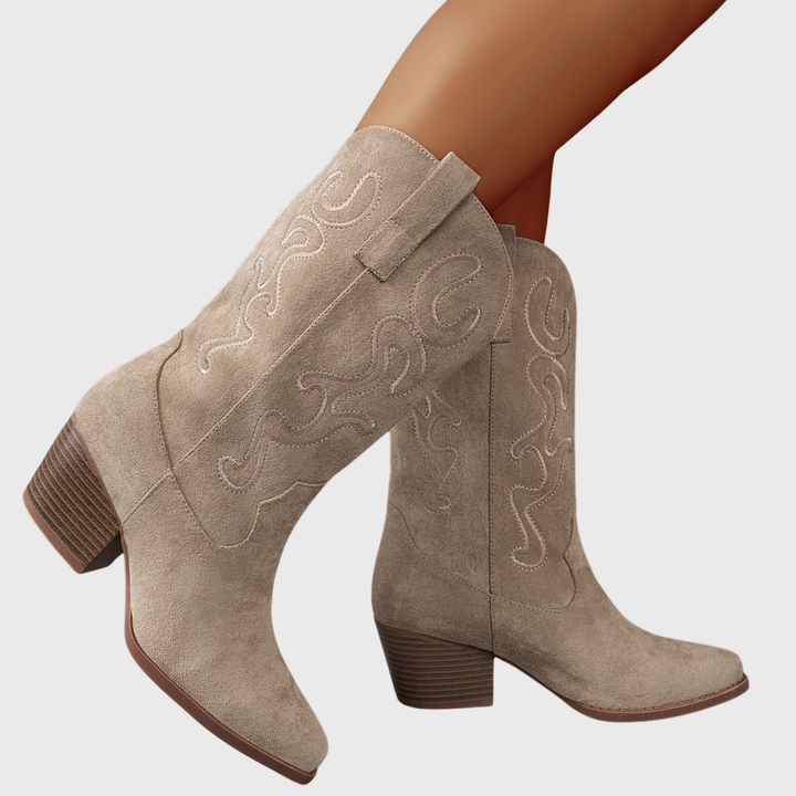 Valentina | Farbige und elegante Cowboystiefel mit weitem Schaft
