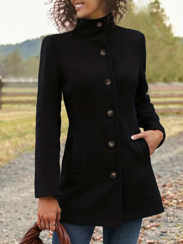 Annalise | Cappotto a Media Lunghezza Slimming con Cintura in Vita