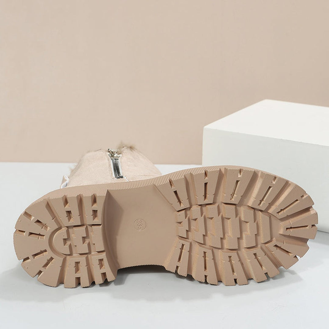 Nicole | Winterliche Wildlederstiefeletten mit Fleecefutter