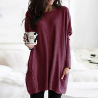 Stella | Tunica Donna Oversize a Maniche Lunghe con Tasche