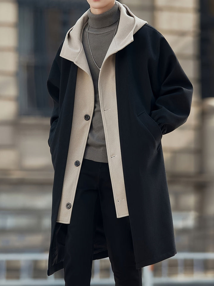 Harrison | Cappotto Longline con Cappuccio Elegante
