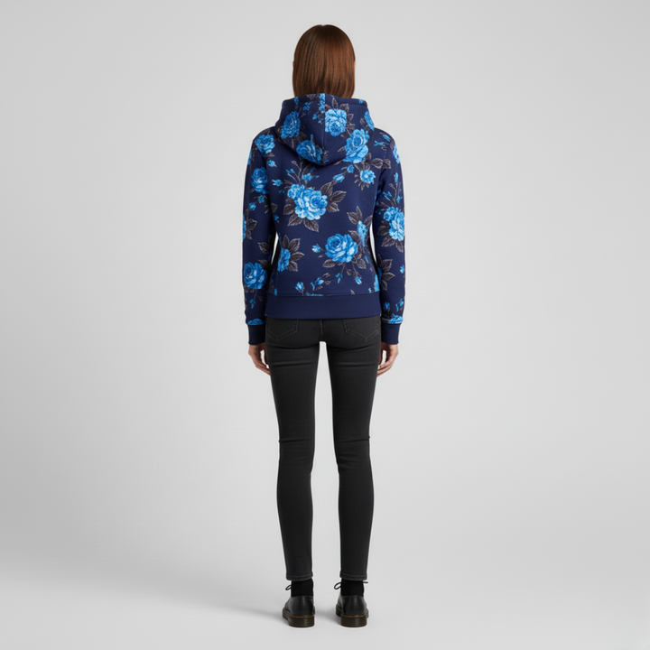 Orva | Elegante felpa con cappuccio con motivo floreale