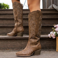 Elisa | Stivali da Cowboy al Ginocchio con Vestibilità Ampia