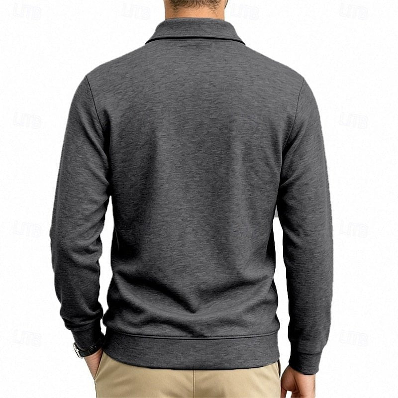 Harold | Langarm Polo-Shirt mit Taschen