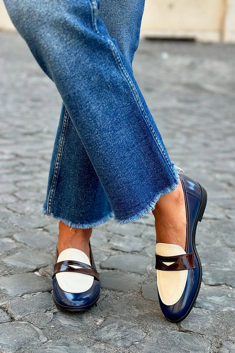 Mila | Zweifarbige Damen-Loafer mit zeitlosem Charme