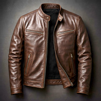 Riccardo | Giacca in pelle vintage elegante e alla moda