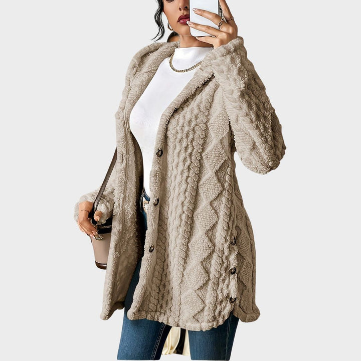 Adriana | Cardigan con cappuccio in peluche 1