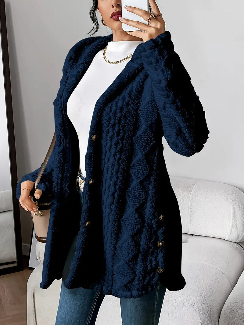 Adriana | Cardigan con cappuccio in peluche 6