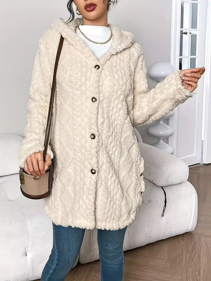 Adriana | Cardigan con cappuccio in peluche 8