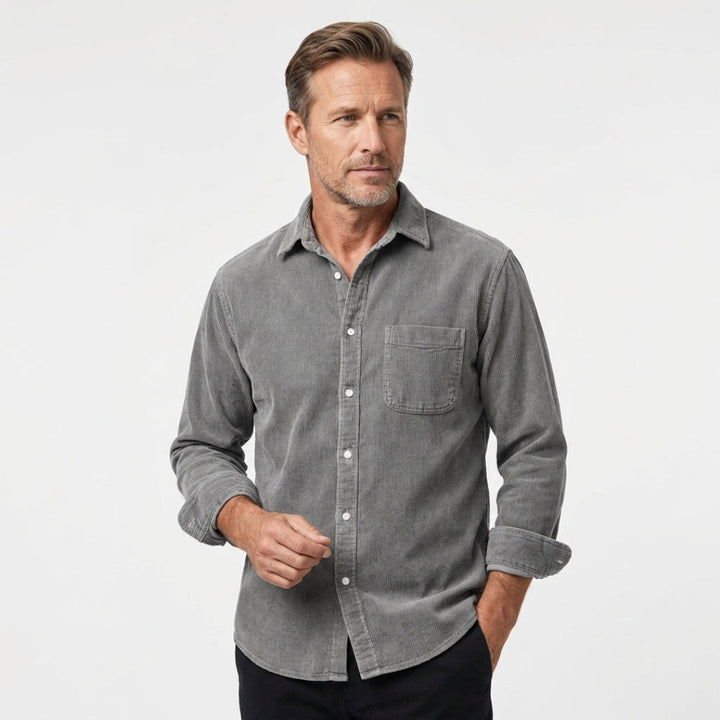 Adriano | Elegante Camicia Uomo in Velluto a Coste Regular Fit 3