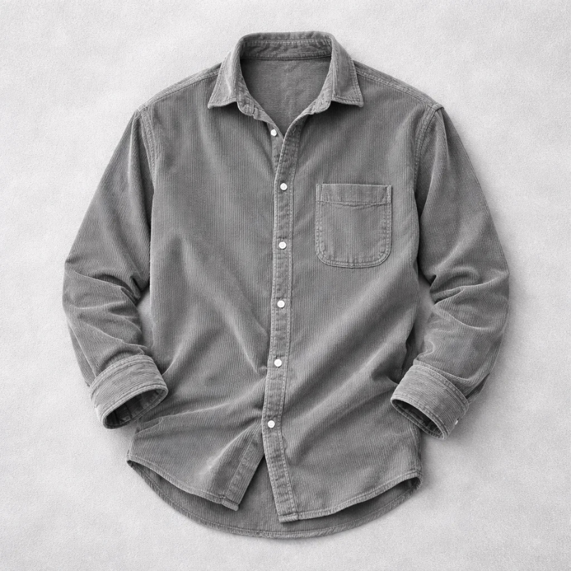 Adriano | Elegante Camicia Uomo in Velluto a Coste Regular Fit 7