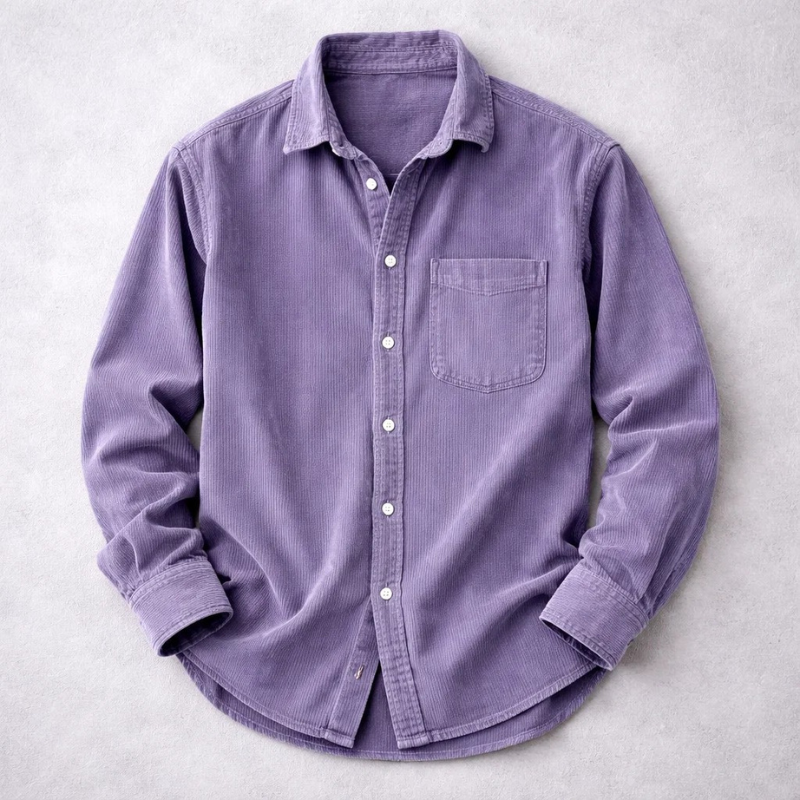 Adriano | Elegante Camicia Uomo in Velluto a Coste Regular Fit 8