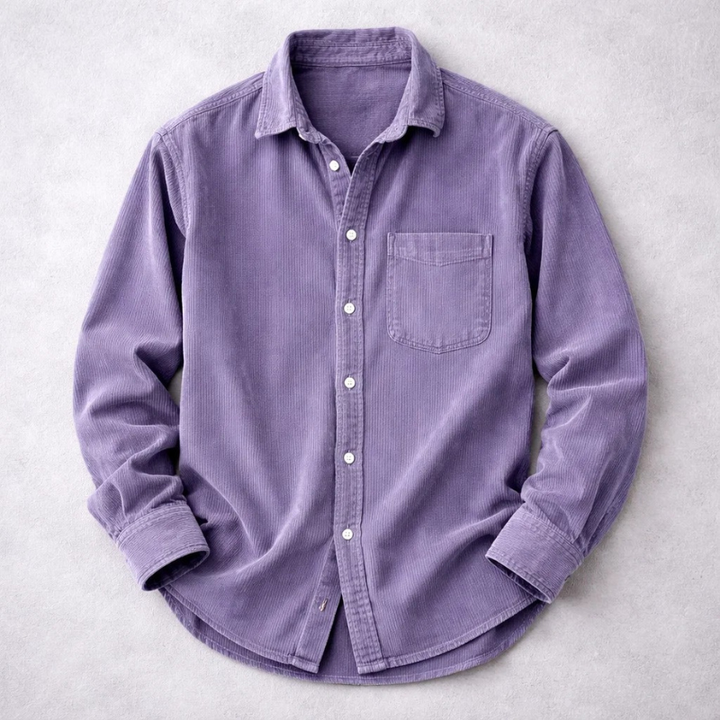 Adriano | Elegante Camicia Uomo in Velluto a Coste Regular Fit 8