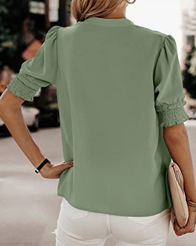 Alara | Blusa Elegante con Scollo a V per Donna, Moderna e Versatile in Fucsia 7