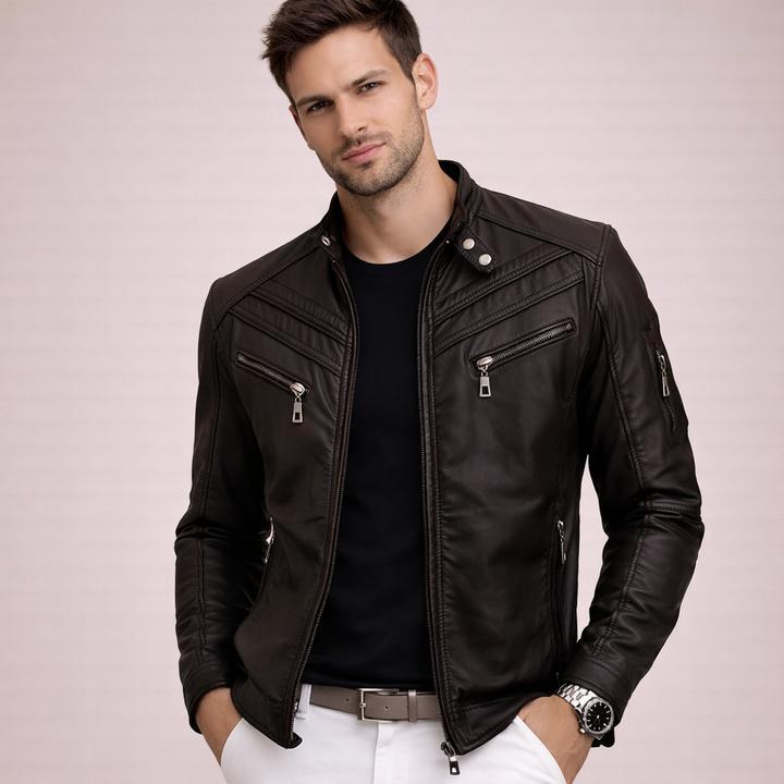 Aldo | Giacca in Pelle Uomo – Elegante, Comfortevole & Moderna 5