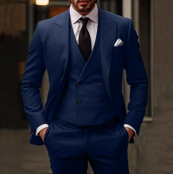 Alessandro | Completo Uomo Elegante – Set 3 Pezzi, Blazer, Gilet & Pantaloni Abbinati 1