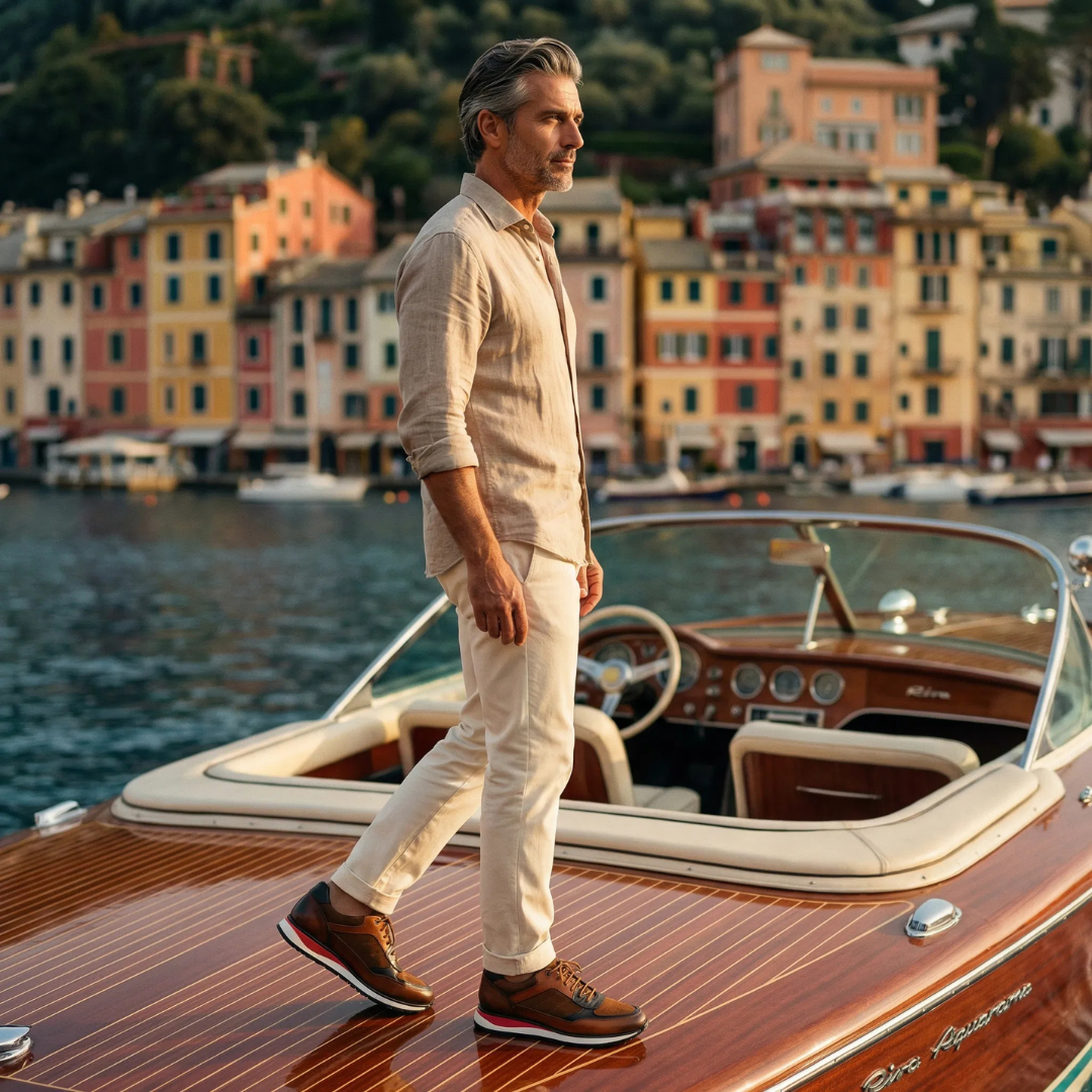 Alessio | Sneakers Uomo Eleganti Bianche in Pelle Comfort Versatile 3