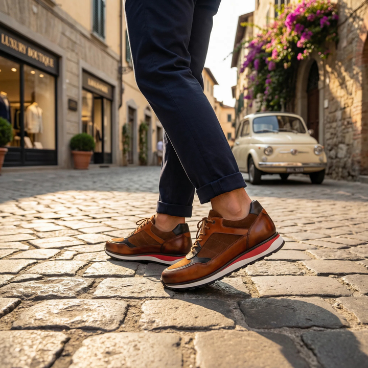 Alessio | Sneakers Uomo Eleganti Bianche in Pelle Comfort Versatile 4