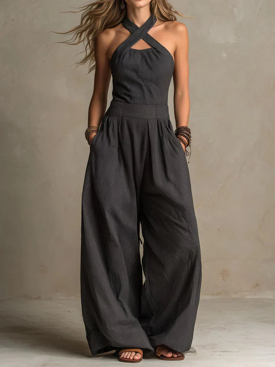 Alina | Elegante Tuta Donna Fluida e Confortevole con Scollo Avvolgente 0
