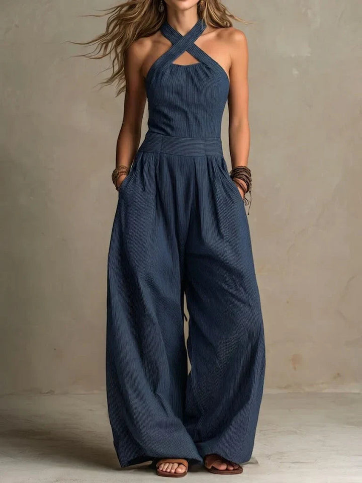 Alina | Elegante Tuta Donna Fluida e Confortevole con Scollo Avvolgente 1