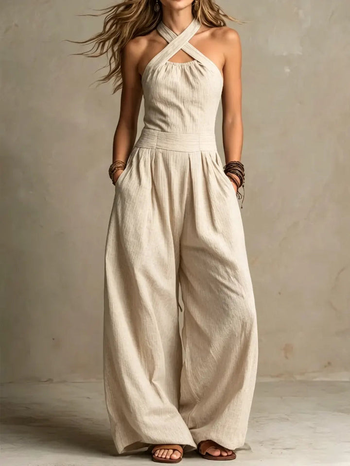 Alina | Elegante Tuta Donna Fluida e Confortevole con Scollo Avvolgente 2