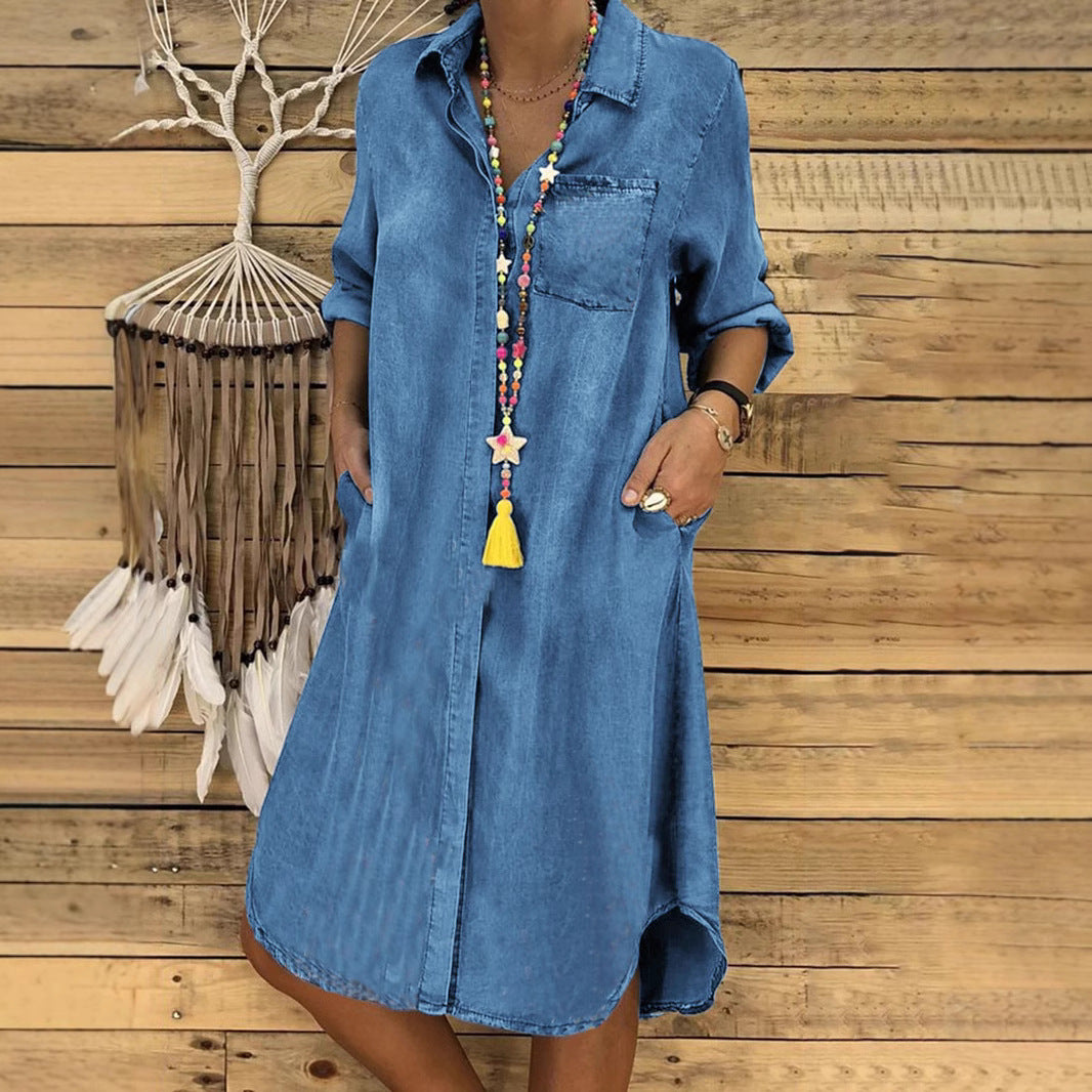 Allegra | Abito Donna Denim Casual Ampio Stile Elegante 3