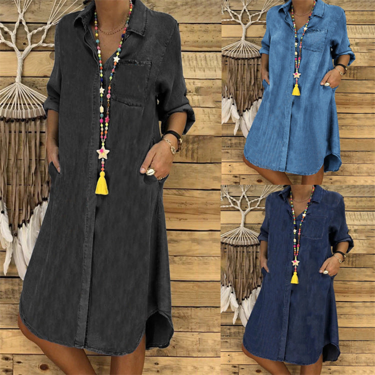 Allegra | Abito Donna Denim Casual Ampio Stile Elegante 6