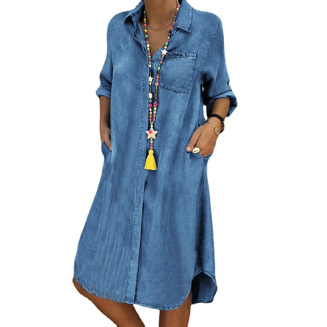Allegra | Abito Donna Denim Casual Ampio Stile Elegante 7