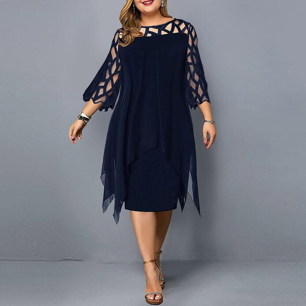 Allegra | Abito Midi Elegante – Comfort, Stile & Maniche in Pizzo 0