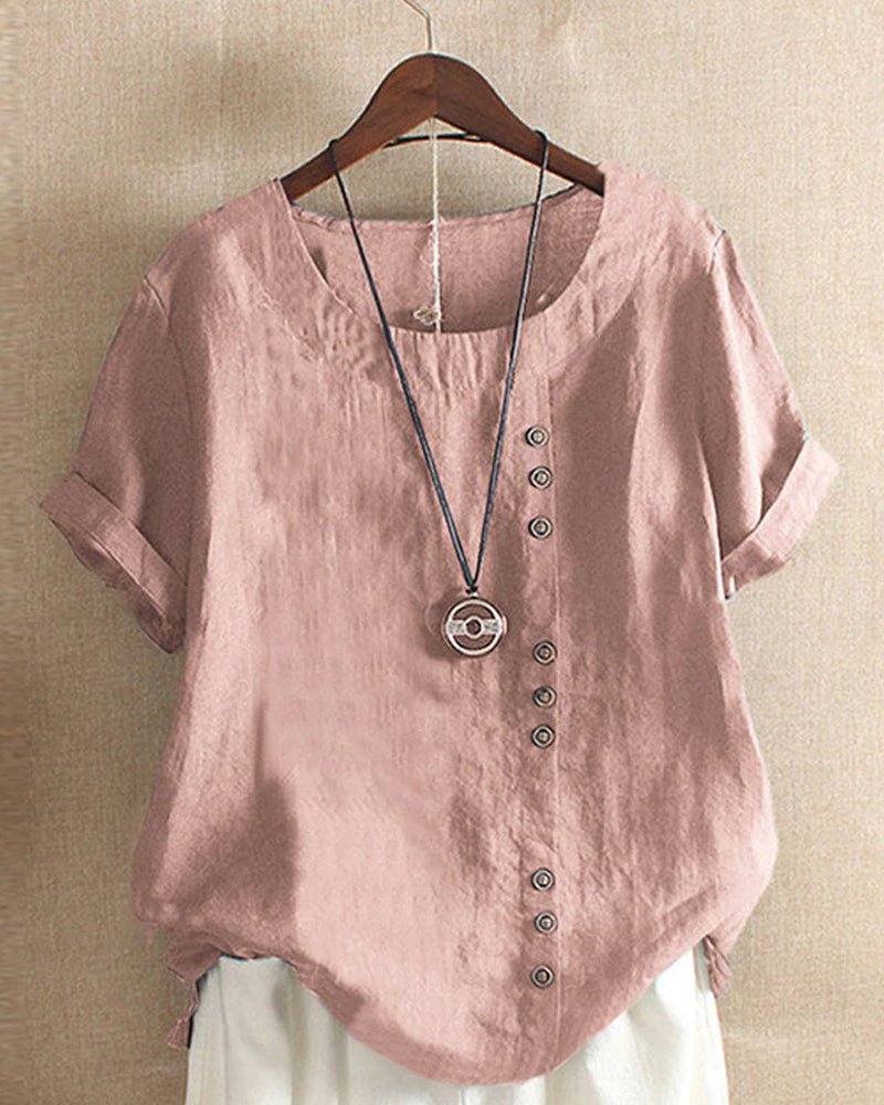Allegra | Canottiere Donna Lino Elegante Ampia Estiva Casual 0