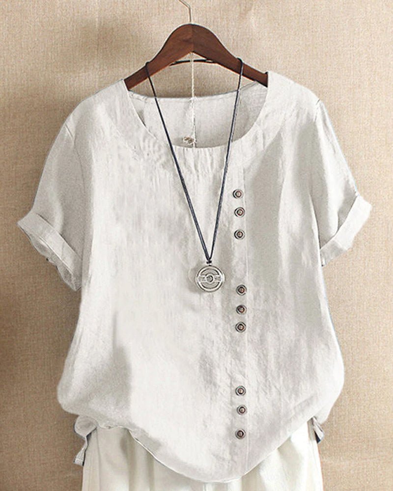 Allegra | Canottiere Donna Lino Elegante Ampia Estiva Casual 1