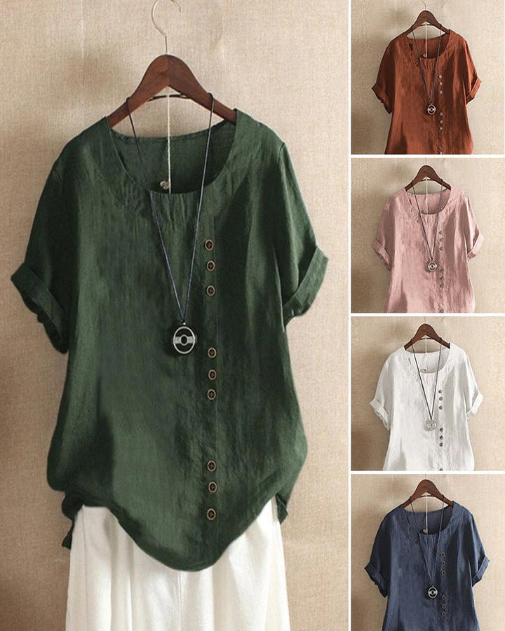 Allegra | Canottiere Donna Lino Elegante Ampia Estiva Casual 6