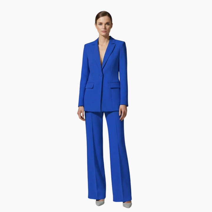 Allegra | Completo Donna Elegante – Tailleur Donna Elegante in Azzurro con Blazer e Pantaloni Coordinati 2
