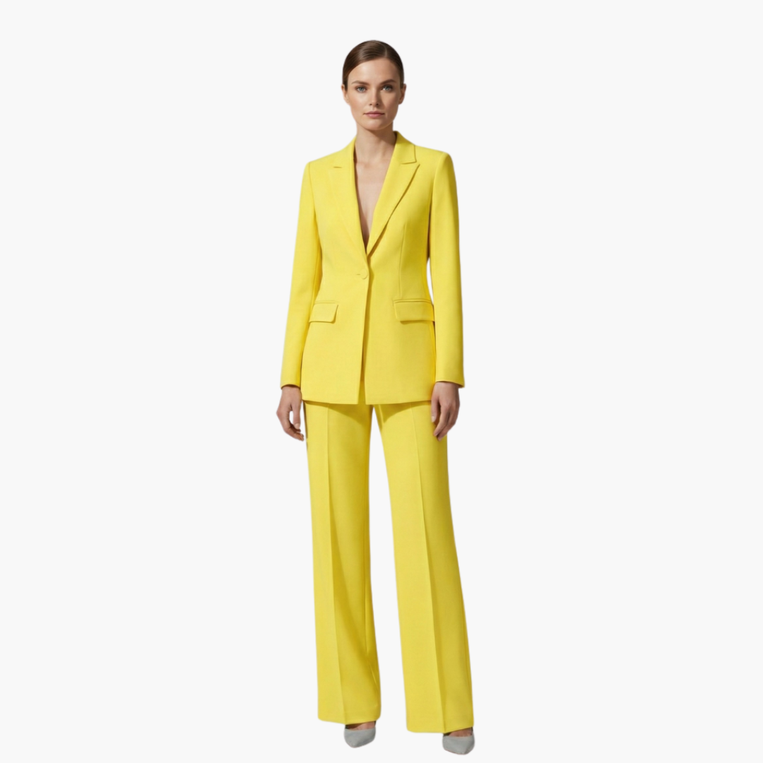 Allegra | Completo Donna Elegante – Tailleur Donna Elegante in Azzurro con Blazer e Pantaloni Coordinati 3