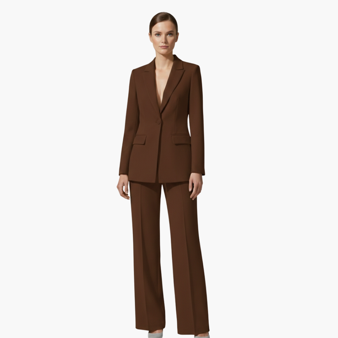 Allegra | Completo Donna Elegante – Tailleur Donna Elegante in Azzurro con Blazer e Pantaloni Coordinati 4
