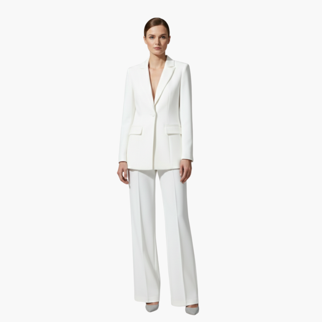 Allegra | Completo Donna Elegante – Tailleur Donna Elegante in Azzurro con Blazer e Pantaloni Coordinati 5