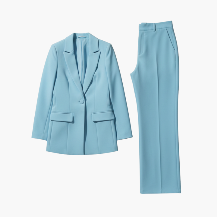 Allegra | Completo Donna Elegante – Tailleur Donna Elegante in Azzurro con Blazer e Pantaloni Coordinati 8