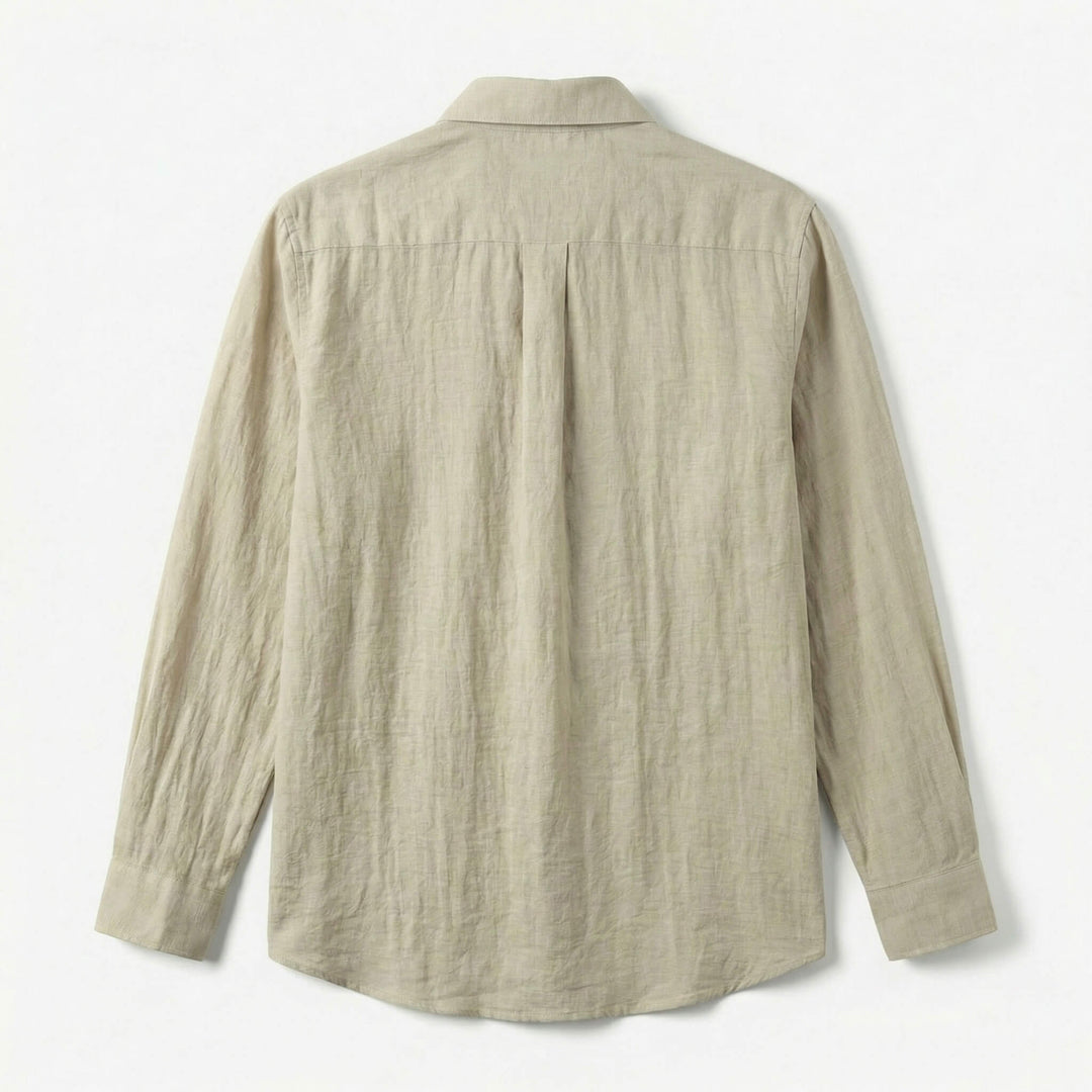 Allegra | Elegante Camicia di Lino Uomo con Tasca e Maniche Lunghe 1